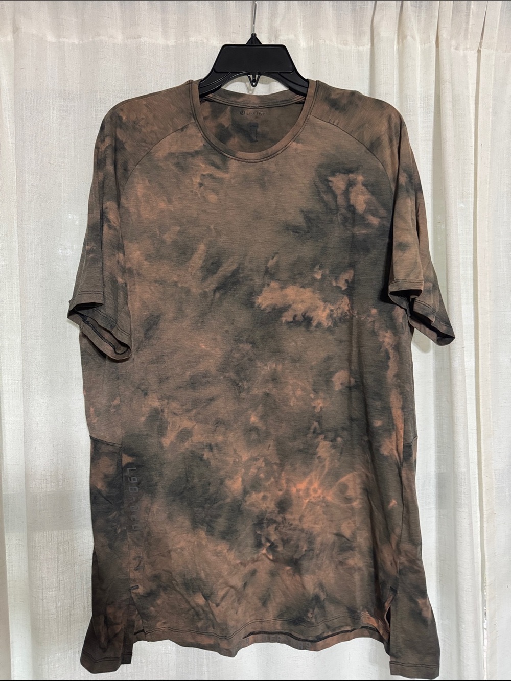 lululemon athletica Men's Brown & Black Tie-Dye Crew Tee
